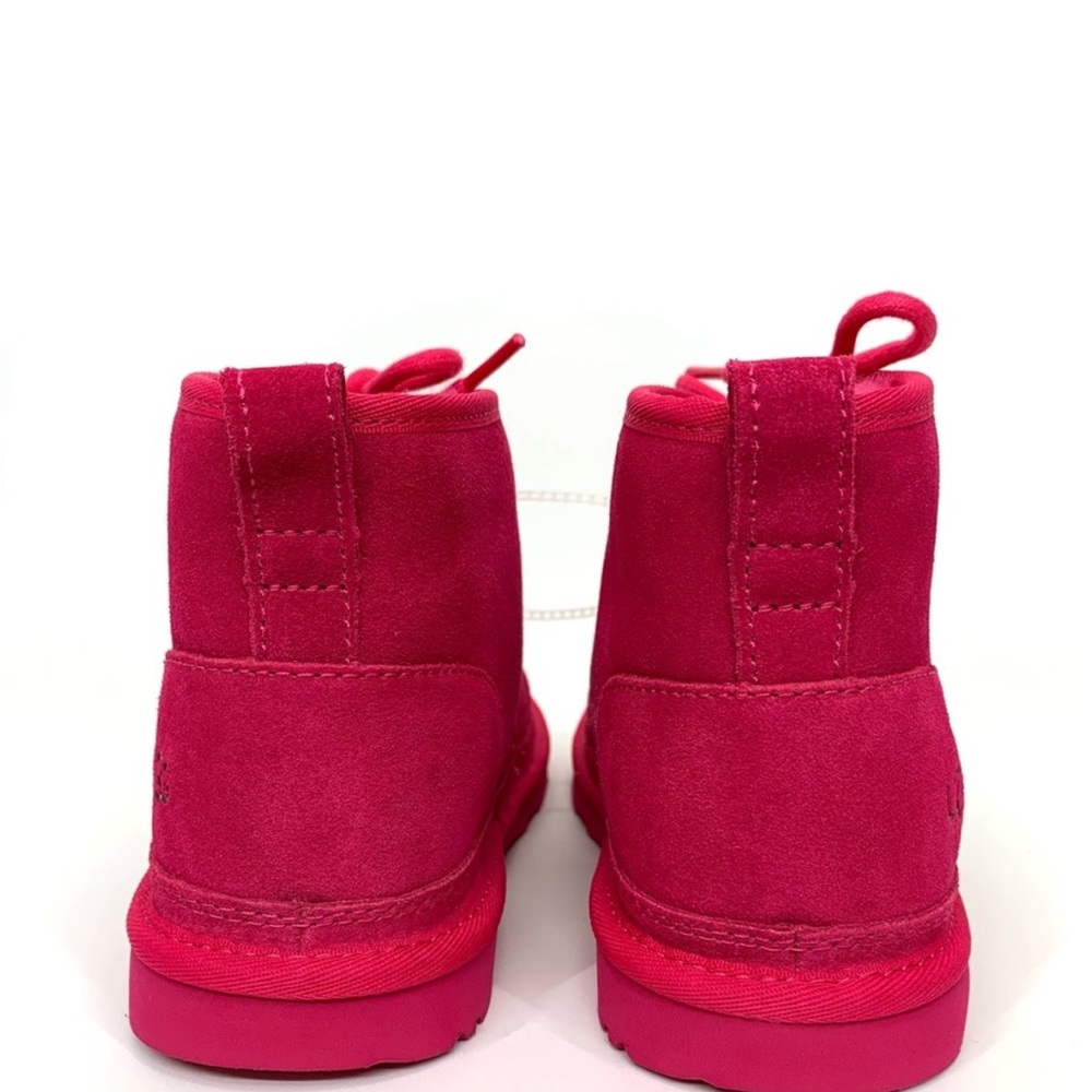 Ugg Neumel Hot Pink Lace Up Wool Lined Chukka Boots Size 6 Big Girl New - Picture 7 of 16